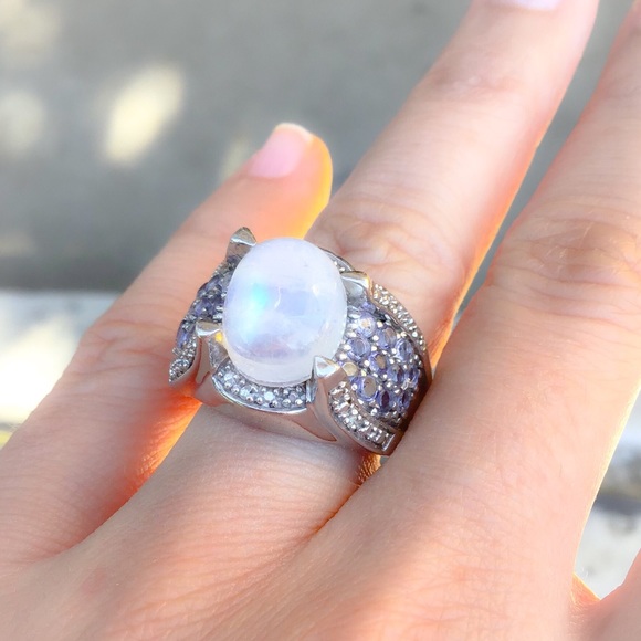 STS Jewelry - STS Sterling Silver Moonstone Ring